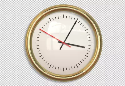 Top view wall clock still life