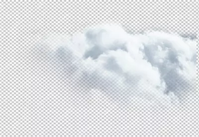 Cutout real cloud transparent background