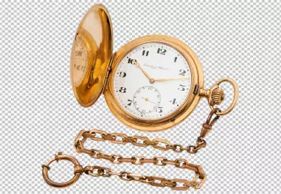 Stop watch golden color with chain 