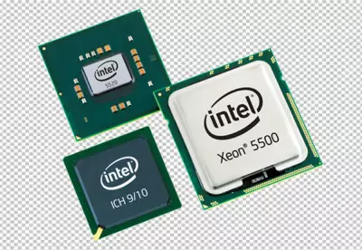 CPU Frame isolated on transparent background