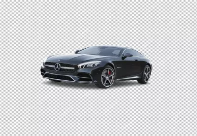 Luxury Dark Mercedes-Benz S-Class Coupe Isolated on White Background image