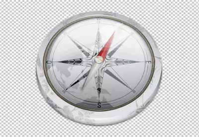 PNG Compass with world map background