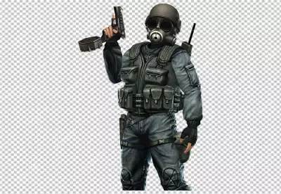 Army soldiers fighting with guns and defending PNG