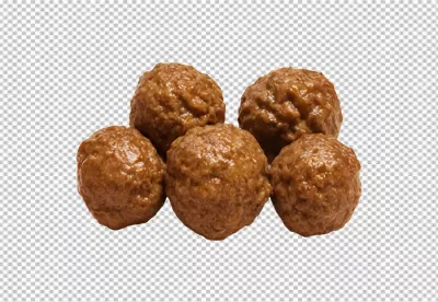 Delicious Glazed Meatballs Ready to Serve on a Clean White Background image