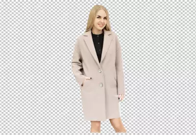 Gray color coat and pant transparent background 