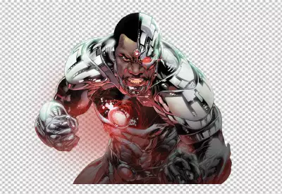 Modern robot head PNG