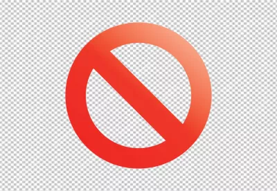 Red prohibition symbol gradient on black background stop sign graphic