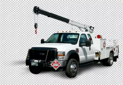 truck crane isolated on transparent background PNG