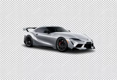 Customized Silver-Gray Coupe with Aftermarket Wheels and Vibrant Red Calipers image