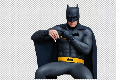 Batman Showcasing Elegant Rings and Manicured Nails, a Surprising Superhero Fashion Statement image