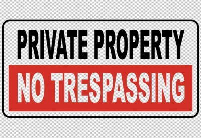 Private Property No Trespassing Sign