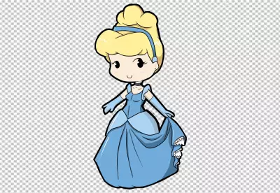 Cinderella cartoon character  PNG baby look