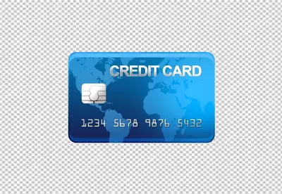  credit cards on png background