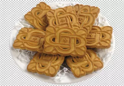 Delicious chocolate cookies on transparent background PNG