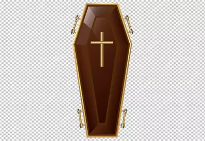 PNG Coffin isolated on transparent background