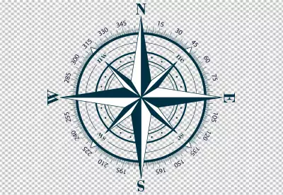 Hand drawn map compass background PNG
