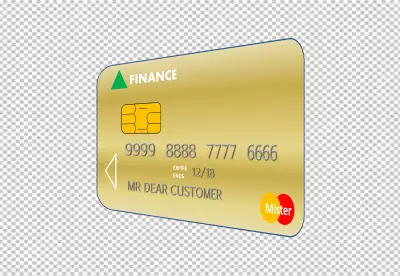 Modern credit card design  PNG