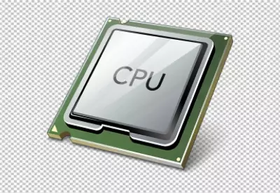CPU isolated on transparent background