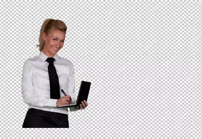 waiter holding something PNG BG