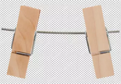 Closeup image of colorful clothespins PNG BG