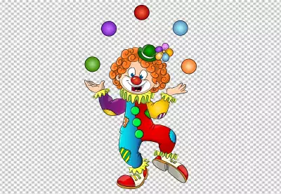 Colorful Clown Waving Hello