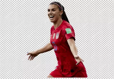 Alex Morgan showing their hand for hug