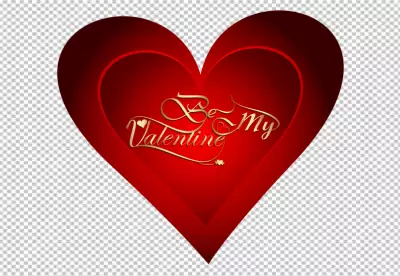 Happy Valentine's Day attractive heart Design PNG