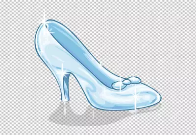 Cinderella shoes transparent background 