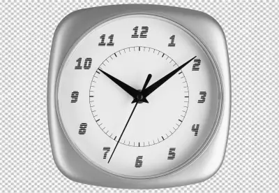Clock isolated on transparent background