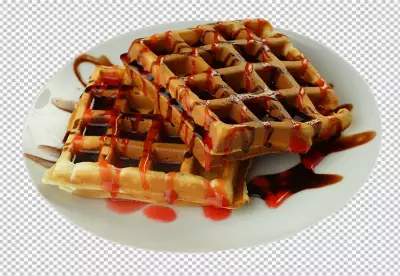 Drizzled Delight Belgian Waffles