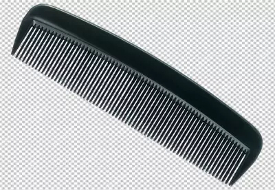 Hair coloring realistic set with isolated image of comb on PNG