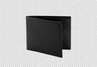 Classic Black Leather Bifold Wallet Mens Accessory Essential Style image