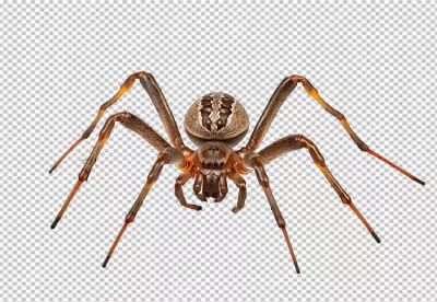 Close-up Macro View of a Brown Spider with Intricate Details for Nature Designs image