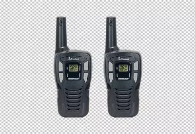 wo black walkie-talkie antennas and indicators carved  PNG