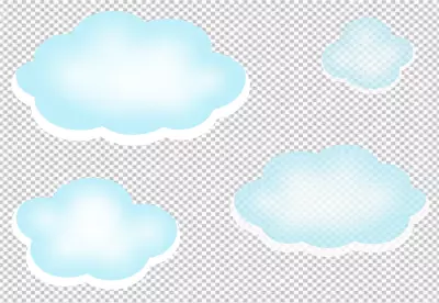 Cloud png isolated on transparent BG