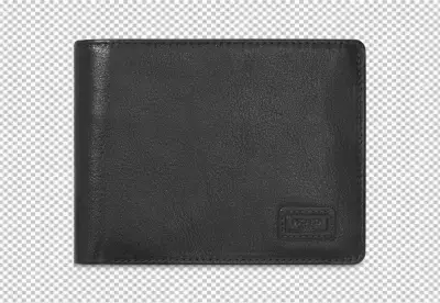 Elegant Black Leather Bifold Wallet Classic Style Accessory for Men image
