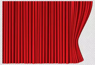 Flat theater curtain collection transparent background 
