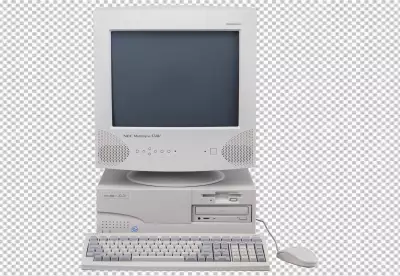 HighResolution Computer Monitor Isolated on Transparent Background