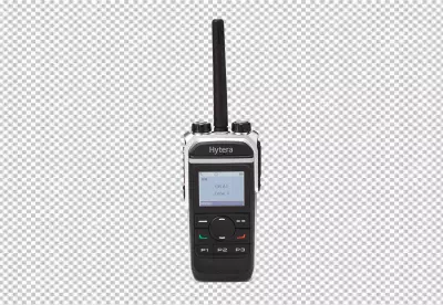 Walkietalkie communication radio on a transparent PNG