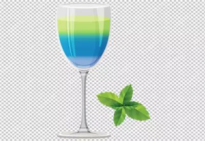 PNG Delicious caipirinha cocktail with raspberry