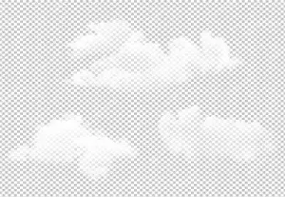 Cutout clean white cloud transparent backgrounds special effect png