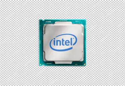 CPU computer microchips with AI isolate on transparency background PNG 8