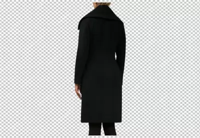 Black coat transparent BG