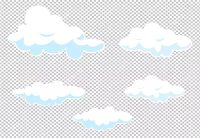 Cloud PNG  Set on Transparent Background