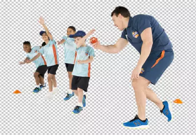 Player isolated on transparent background 