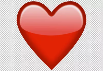 Glossy Red Heart with a Subtle Gradient on a Black Background