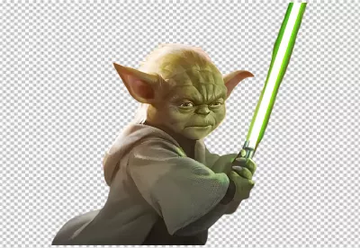 Master Yoda Green Lightsaber PNG