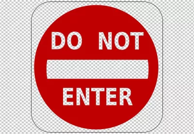 Restricted Do Not Enter Warning Sign Isolated on Transparent Background