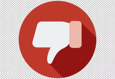 Flat Thumbs Down Icon Vector Graphic Design