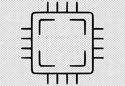 Magnificent Microchip isolated on PNG